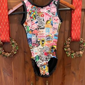 Colorful Graphic Kids Swimsuit